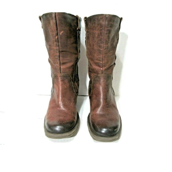 Born Womens Brown Leather Boots Mid Calf Size 6 US /36.5 EU - Picture 3 of 11